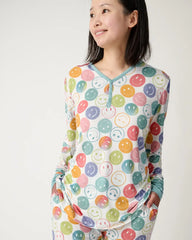 Positive Vibes Women's Long Sleeve Pajama Top