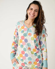 Positive Vibes Women's Long Sleeve Pajama Top