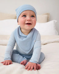 Light Fog Ribbed Bandana Bib