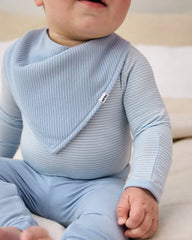 Light Fog Ribbed Bandana Bib