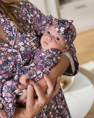 Midnight Petals Ruffle Zippy