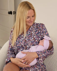 Midnight Petals Women's Robe