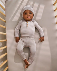 Dove Gray Fitted Mini Crib Sheet