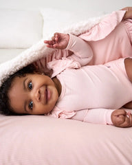 Prima Pink Stripe Flutter Bodysuit