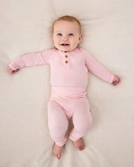 Prima Pink Henley Bodysuit