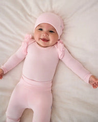Prima Pink Stripe Flutter Bodysuit