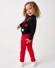 Candy Red Ribbed Legging