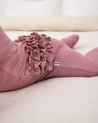Rosewood Ribbed Ruffle Zippy