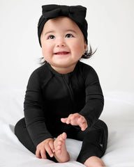 Black Luxe Bow Headband