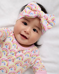 Pastel Rainbows Luxe Bow Headband