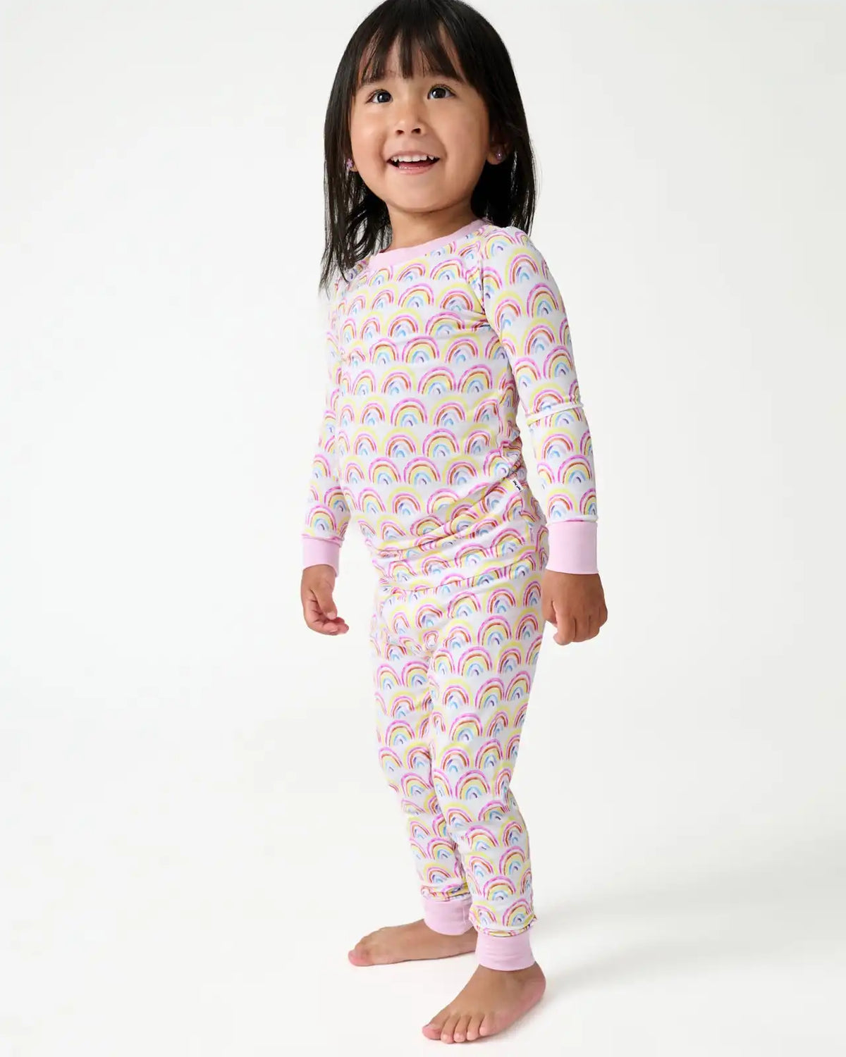 Pastel Rainbows Two-Piece Pajama Set