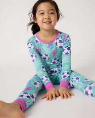 Aqua Soccer Stars Two-Piece Pajama Set