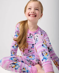 Bluey Dance All Day Pink Two-Piece Pajama Set