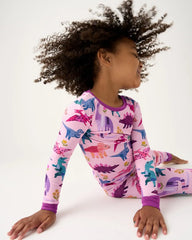Roar & Explore Pink Two-Piece Pajama Set