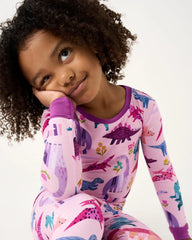Roar & Explore Pink Two-Piece Pajama Set