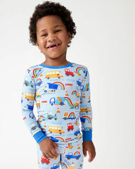 Rainbow Trucks Two-Piece Pajama Set