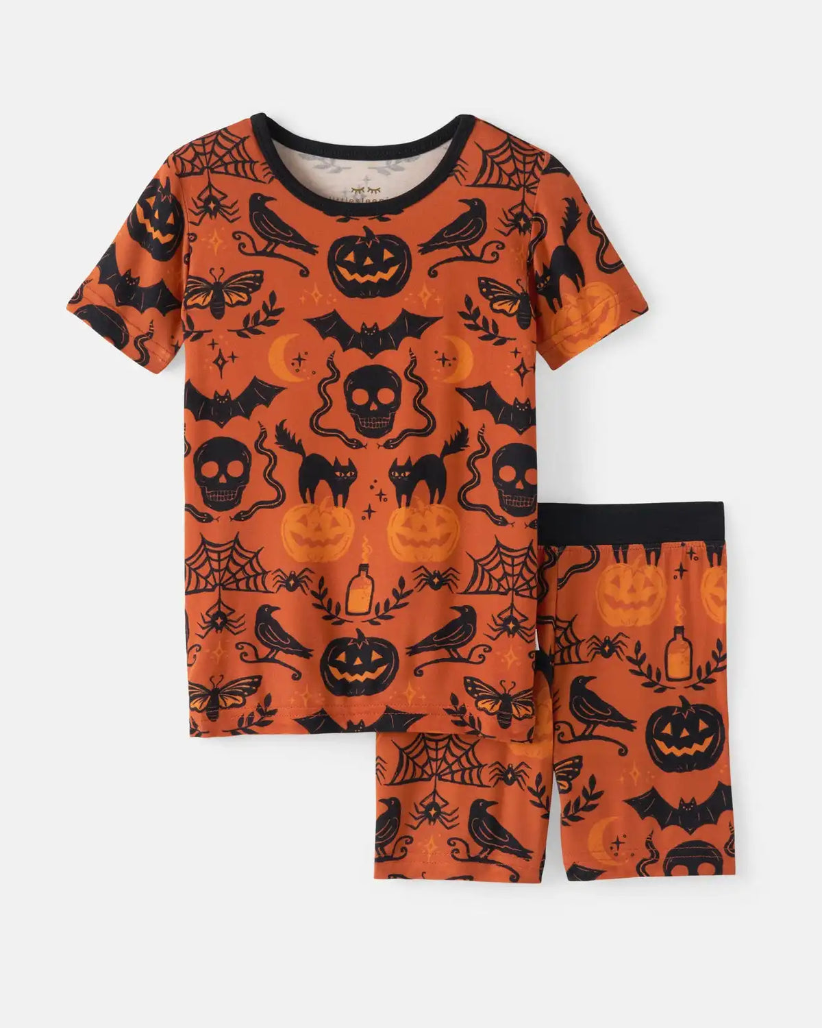 Midnight Mischief Two-Piece Short Sleeve & Shorts Pajama Set