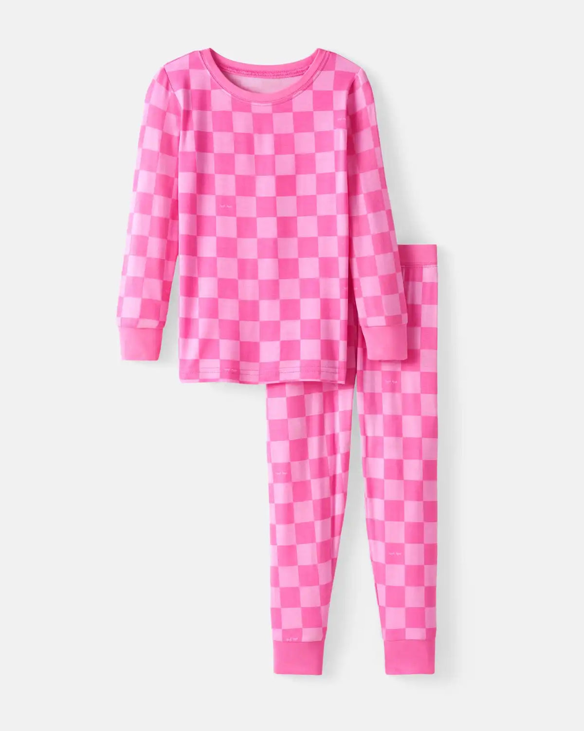 Sweet Raspberry Checks Two-Piece Pajama Set