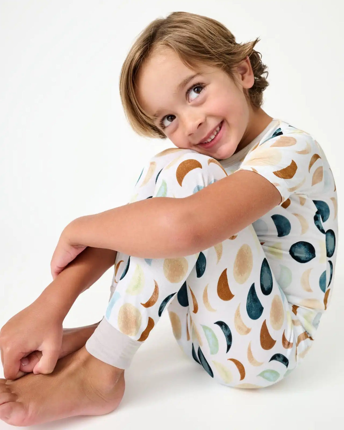 Luna Neutral Two-Piece Short Sleeve Pajama Set