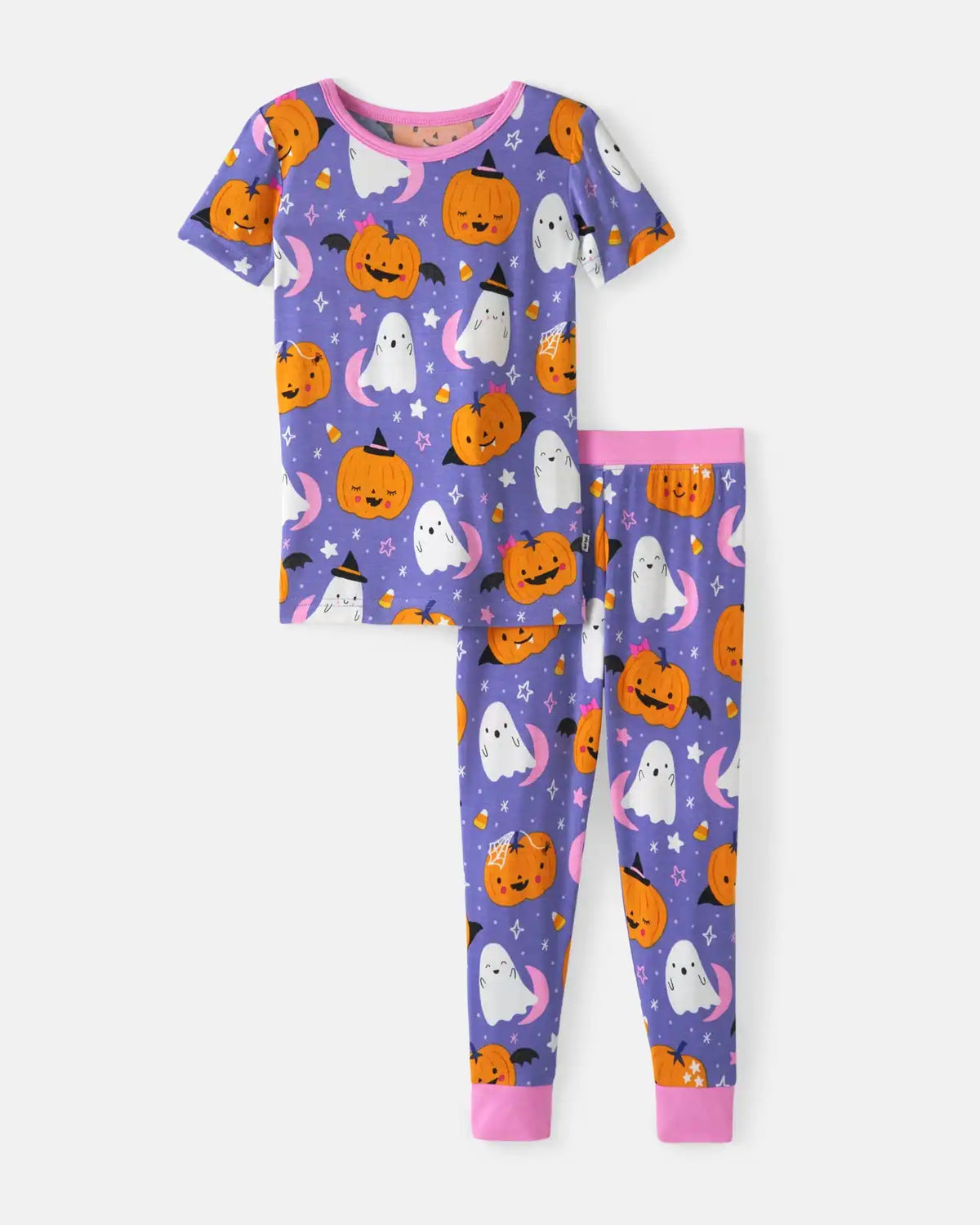 Moonlit Magic Purple Two-Piece Short Sleeve Pajama Set
