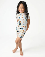 Luna Neutral Two-Piece Short Sleeve & Shorts Pajama Set