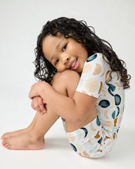 Luna Neutral Two-Piece Short Sleeve & Shorts Pajama Set
