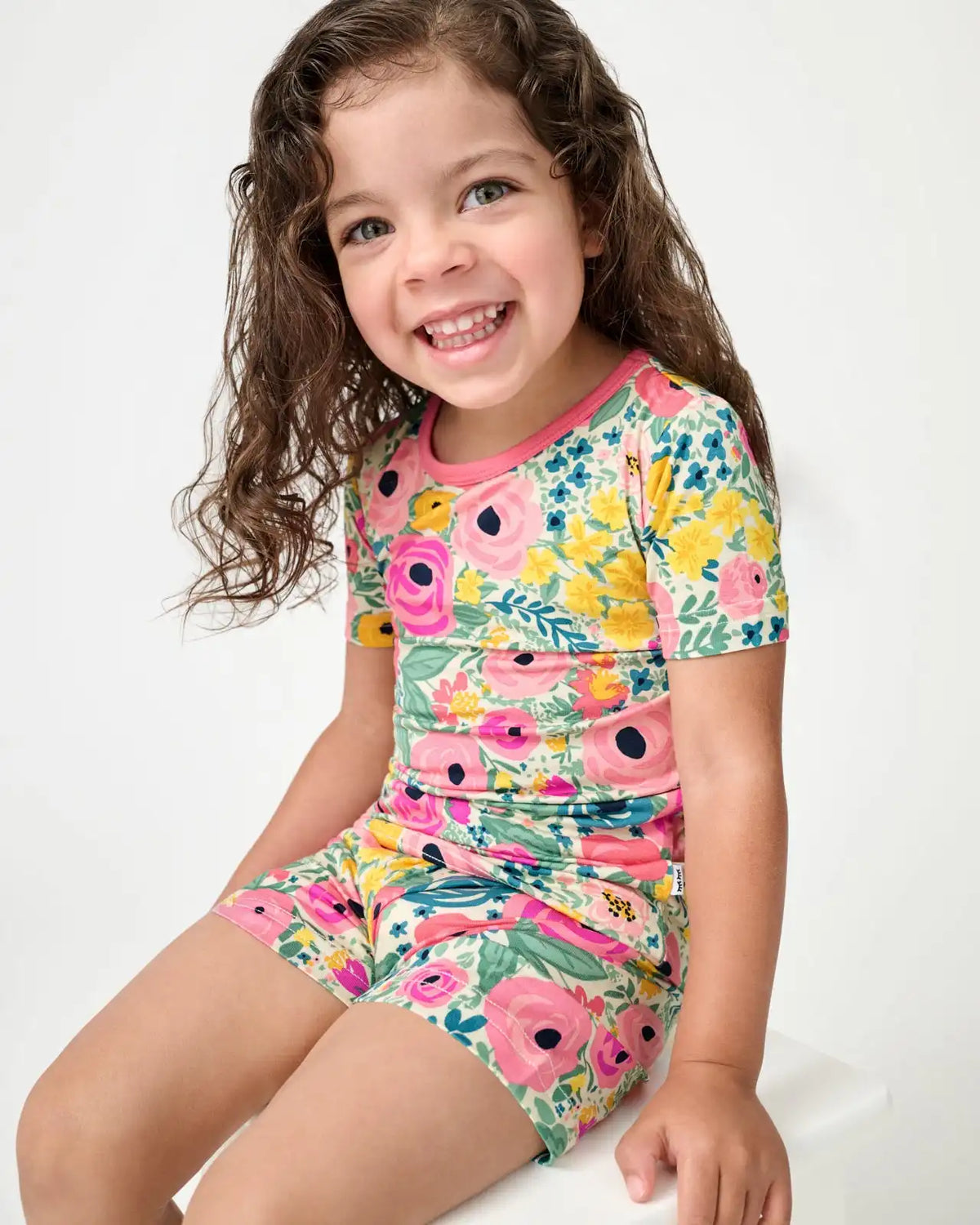 Secret Garden Two-Piece Short Sleeve & Shorts Pajama Set