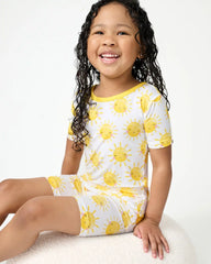 Sunshine Two-Piece Short Sleeve & Shorts Pajama Set