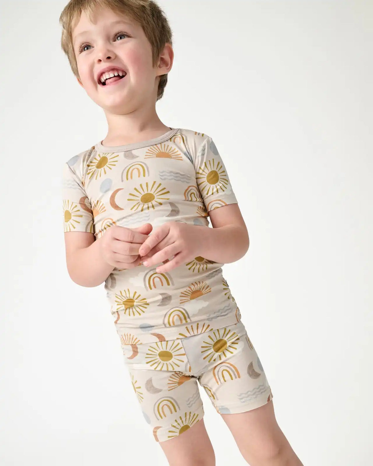 Desert Sunrise Two-Piece Short Sleeve & Shorts Pajama Set