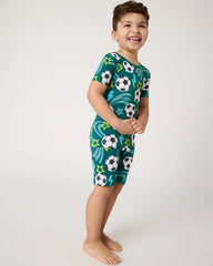 Soccer Stars Two-Piece Short Sleeve & Shorts Pajama Set