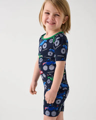 Monster Truck Madness Two-Piece Short Sleeve & Shorts Pajama Set