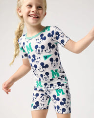Disney Varsity Mickey Mouse Two-Piece Short Sleeve & Shorts Pajama Set