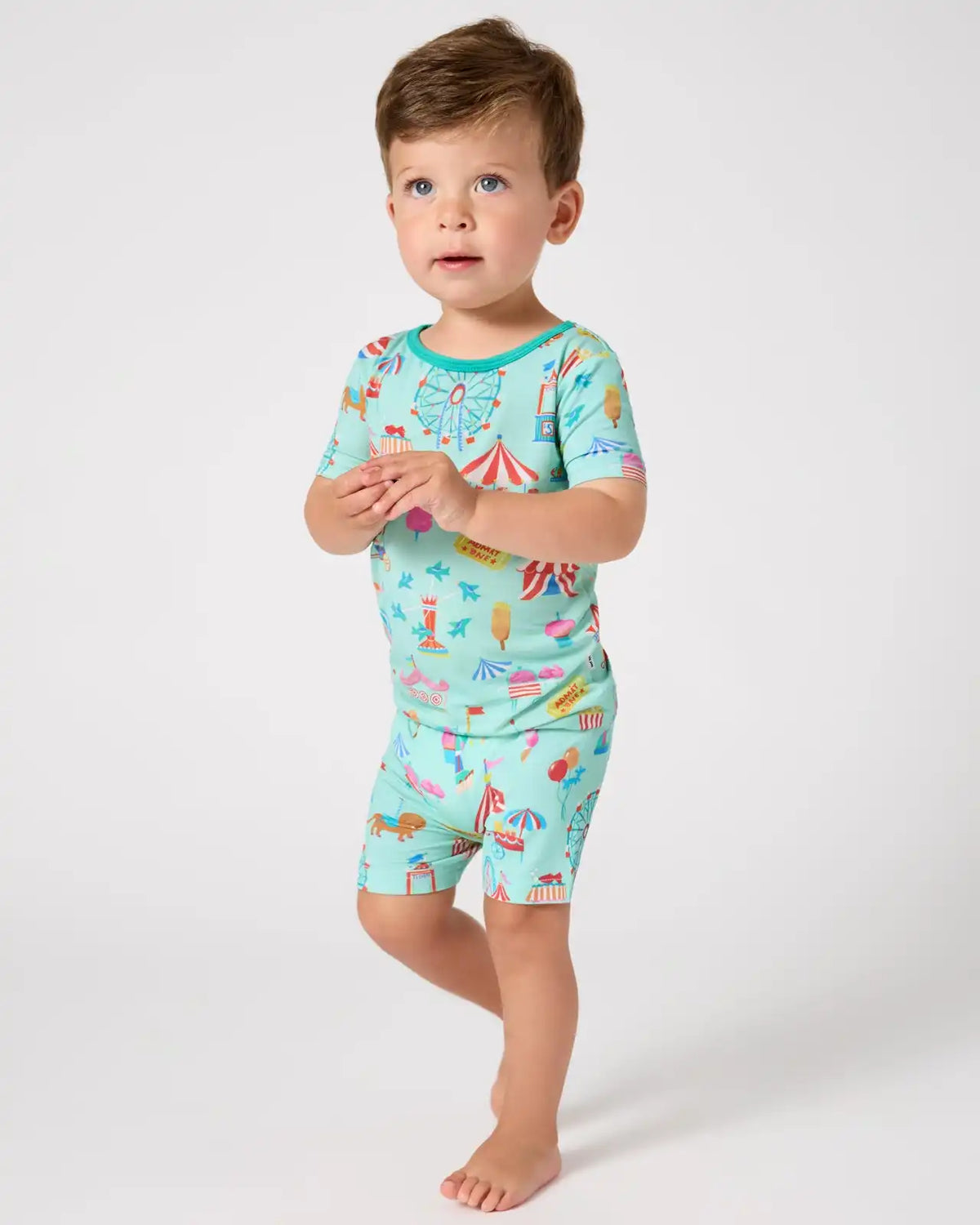 Fizzy Fair Two-Piece Short Sleeve & Shorts Pajama Set