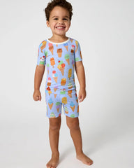 Scoop Squad Two-Piece Short Sleeve & Shorts Pajama Set
