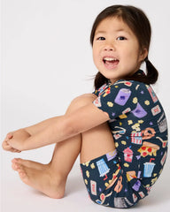 Movie Marathon Two-Piece Short Sleeve & Shorts Pajama Set