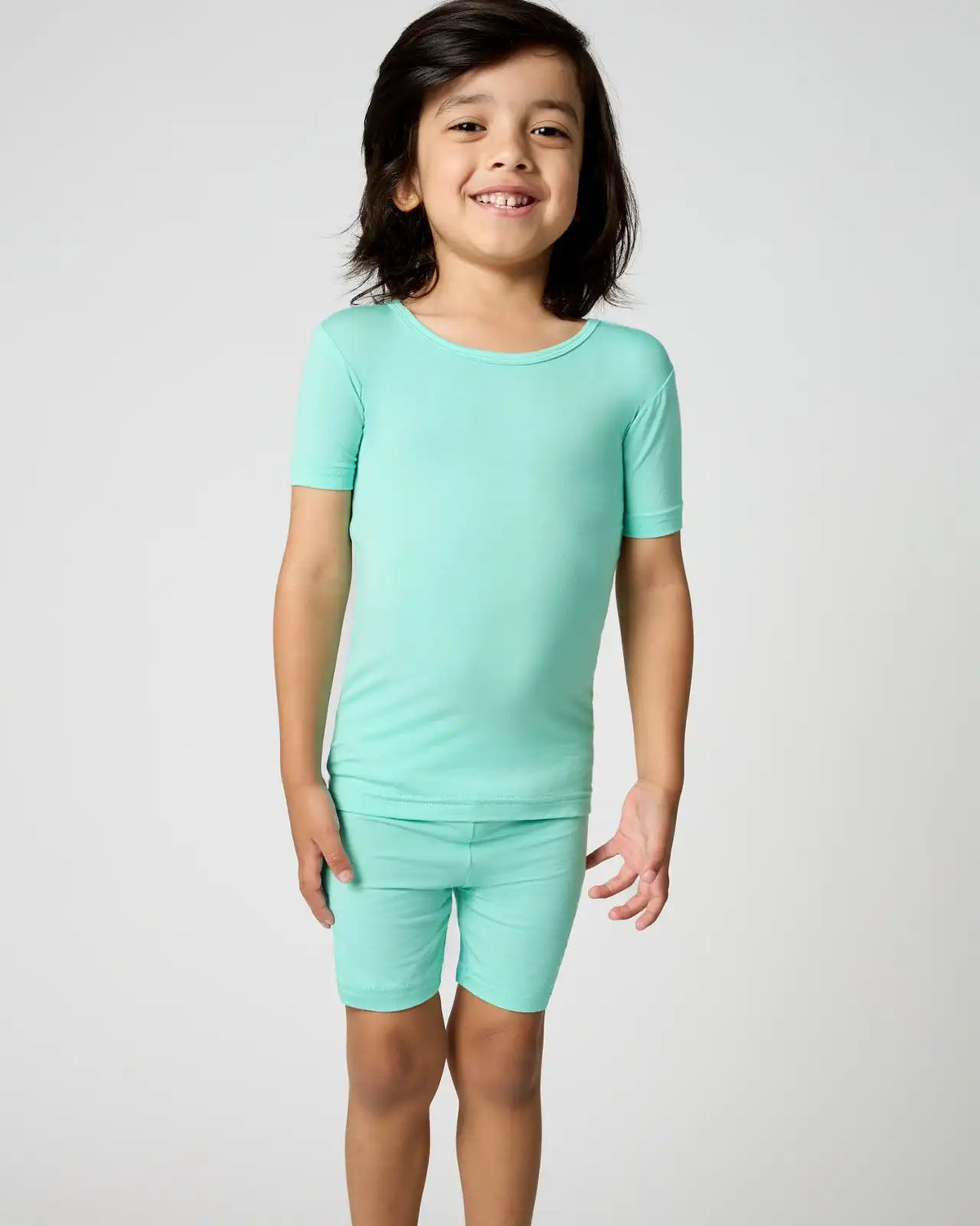 Ocean Mist Two-Piece Short Sleeve & Shorts Pajama Set