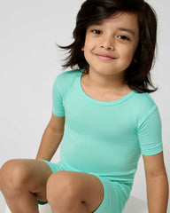 Ocean Mist Two-Piece Short Sleeve & Shorts Pajama Set