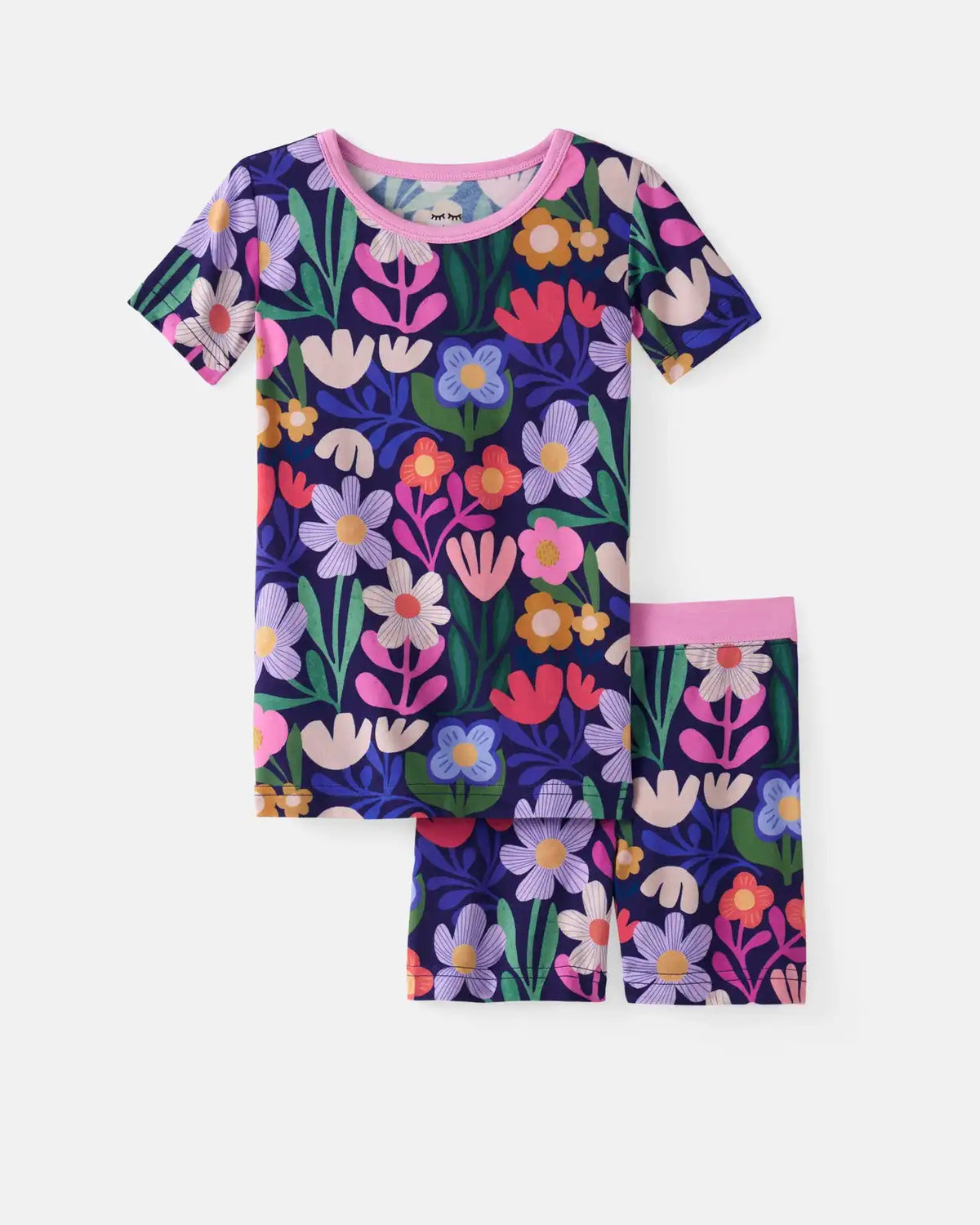 Wild Garden Two-Piece Short Sleeve & Shorts Pajama Set