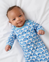 Blue Rainbows Infant Gown