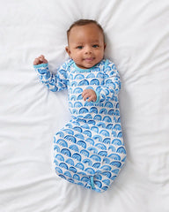 Blue Rainbows Infant Gown