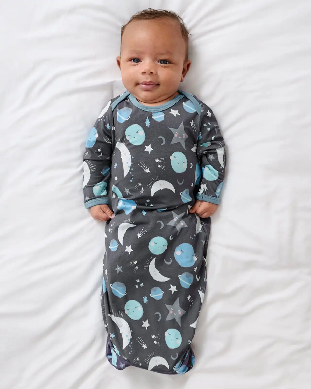 Blue To the Moon & Back Infant Gown