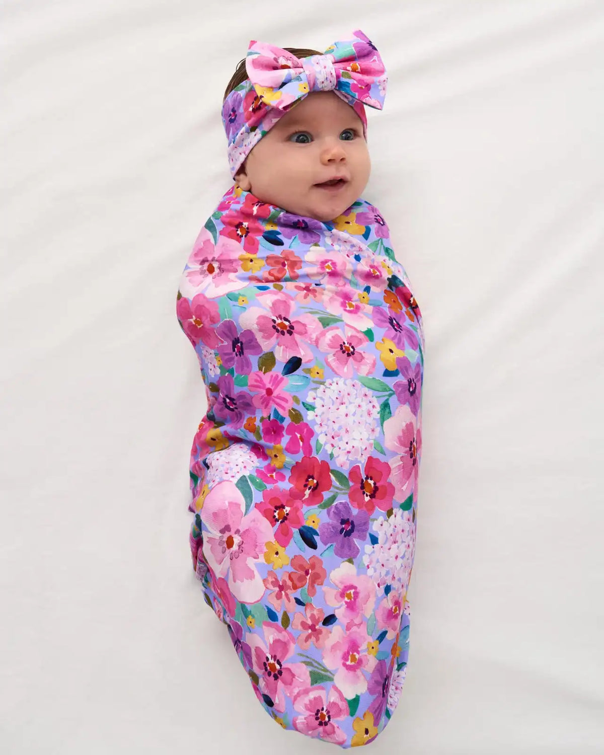 Sweet Sprigs Swaddle & Luxe Bow Headband Set