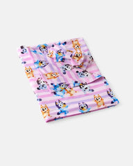 Bluey Dance All Day Pink Swaddle & Luxe Bow Headband Set