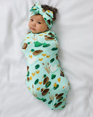 Puddle Jumpers Swaddle & Luxe Bow Headband Set