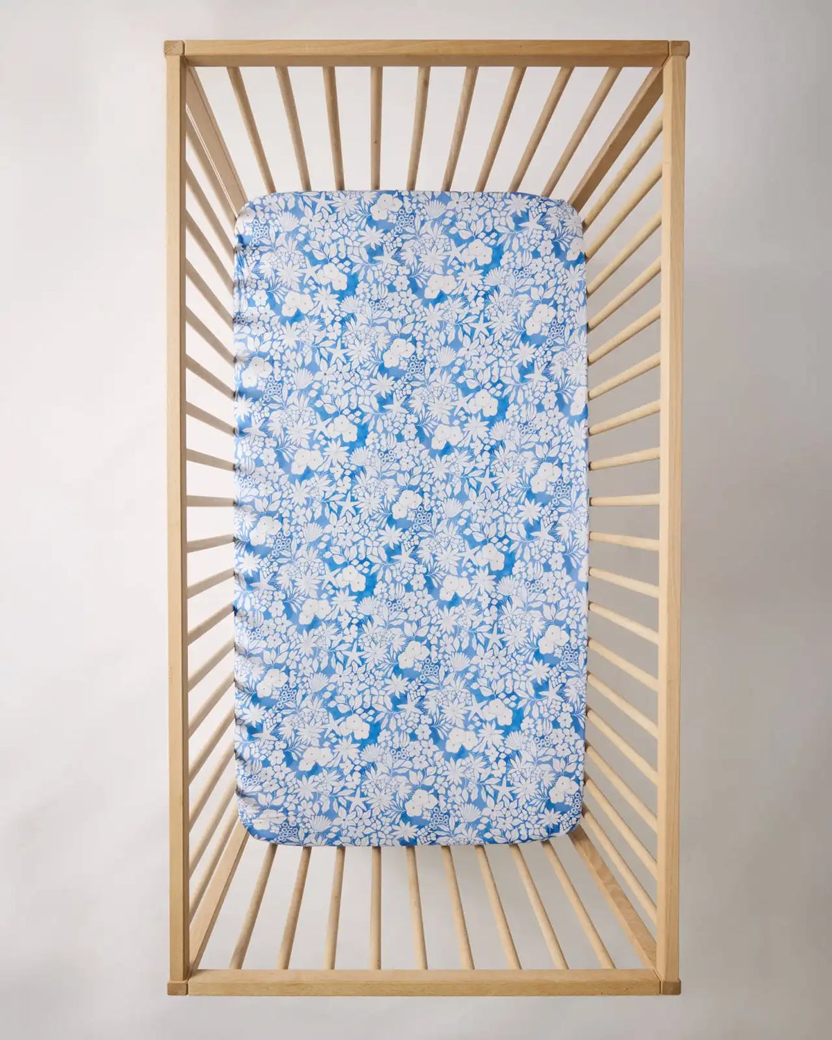 Azure Garden Fitted Crib Sheet