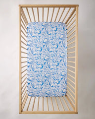 Azure Garden Fitted Crib Sheet