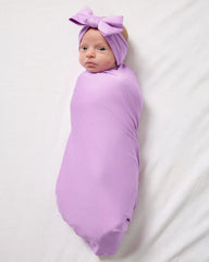 Soft Wisteria Swaddle & Luxe Bow Headband Set