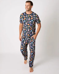 Movie Marathon Men's Short Sleeve Pajama Top