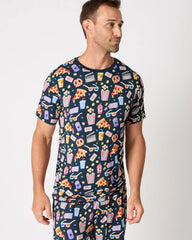 Movie Marathon Men's Short Sleeve Pajama Top