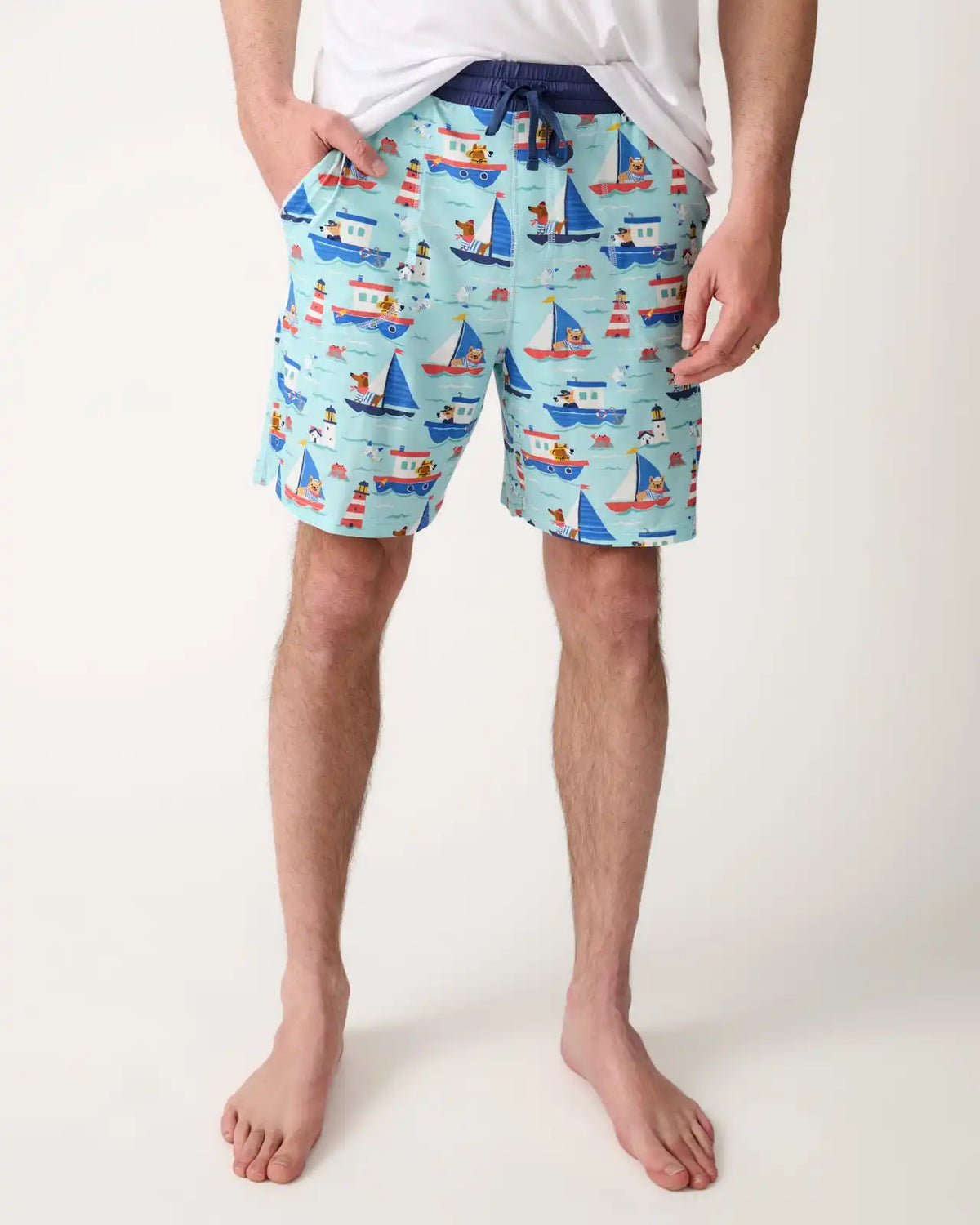 Nautical Paws Men's Pajama Shorts